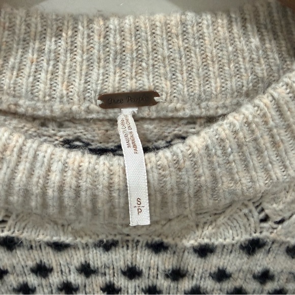 Free People Harriet Wool Knit Pullover Sweater Sz Small - Picture 7 of 10
